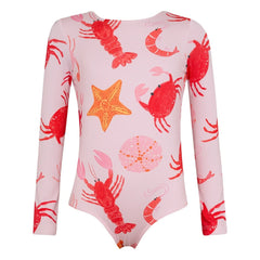 Pepita & Me - Mallas de manga larga Sun Crustaceans | Rosa pálido