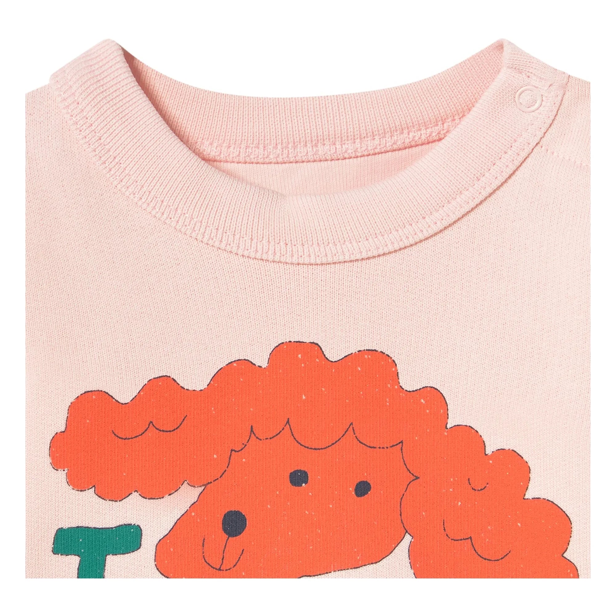 Tinycottons - Jersey Perro Tiny 26 Algodón Orgánico Bebé | Rosa Pálido