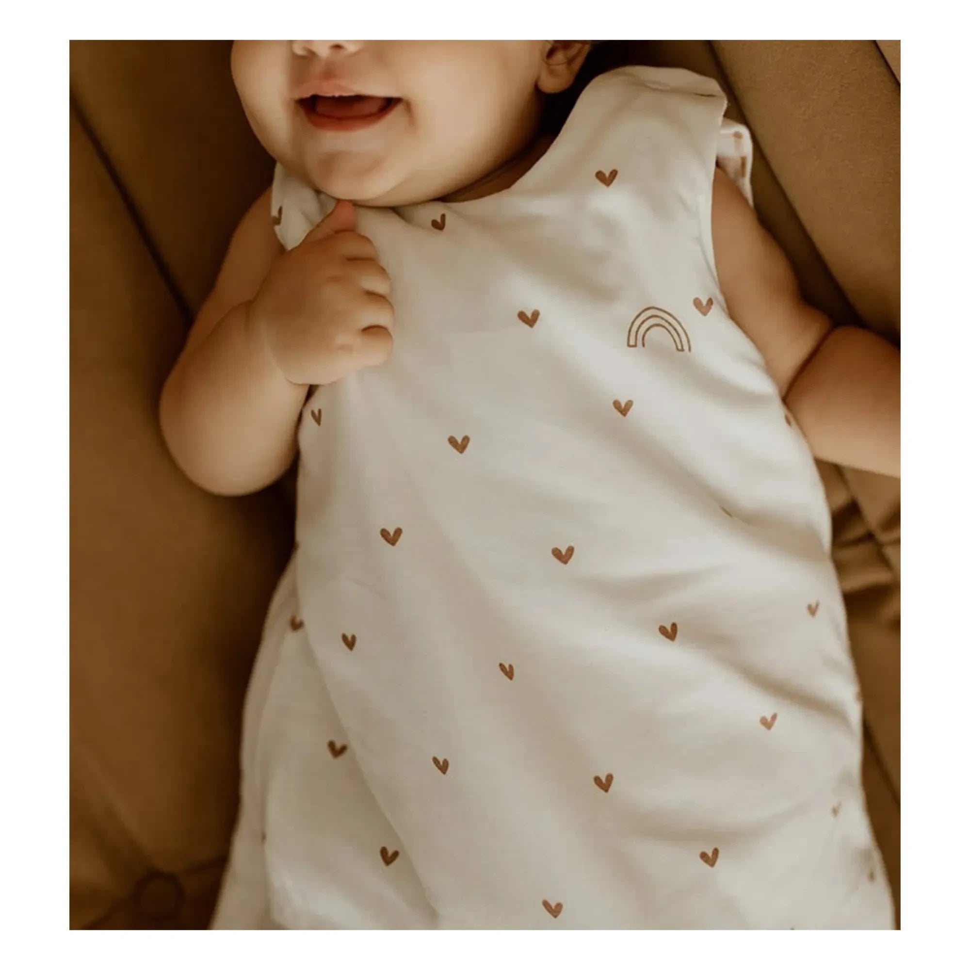 Saco de dormir reversible multitemporada Les Petites Billes - Vichy | Terracota