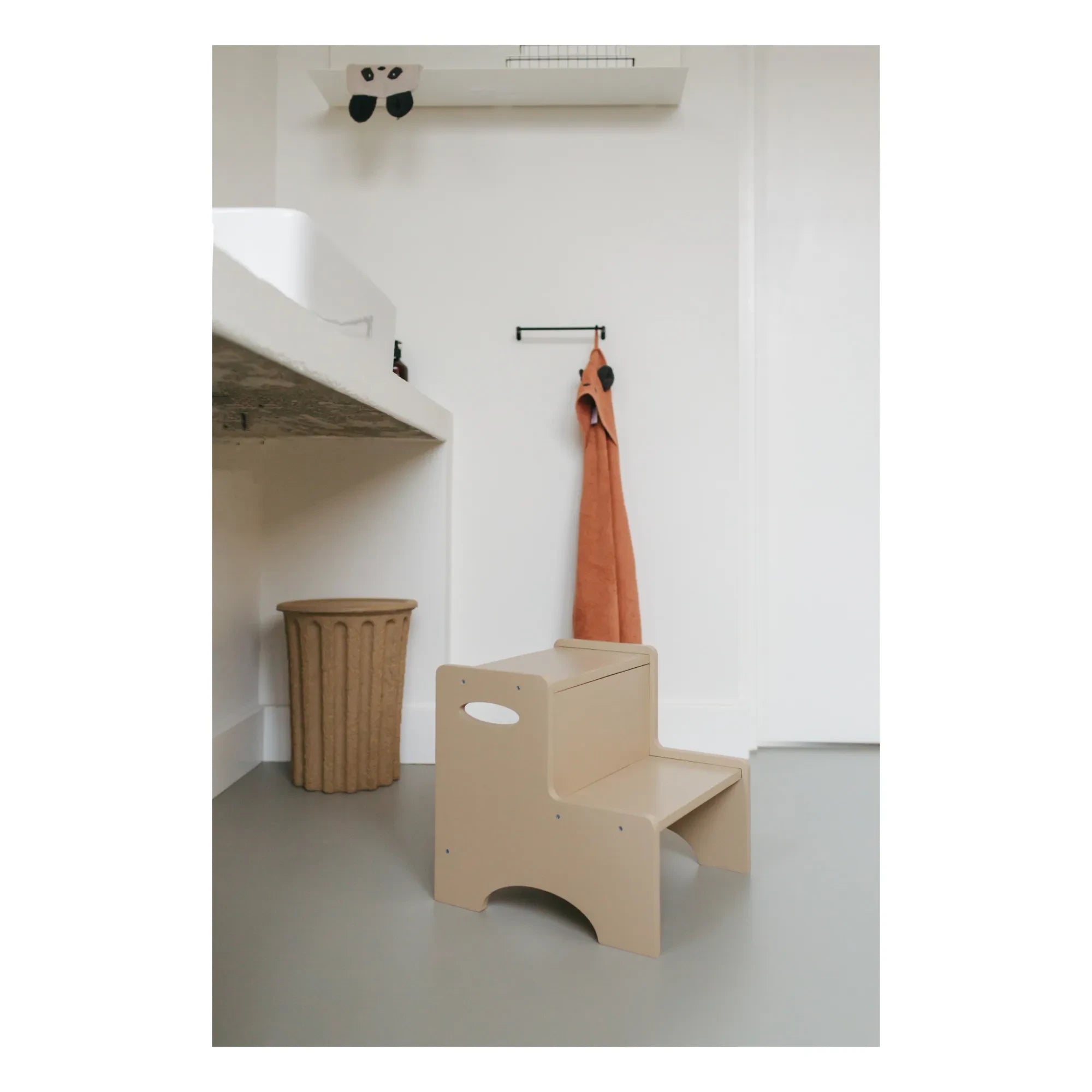 Nofred - Tabure de madera | Beige