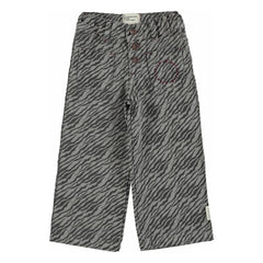 Piupiuchick - Pantalón Cebra de Pierna Ancha Gris