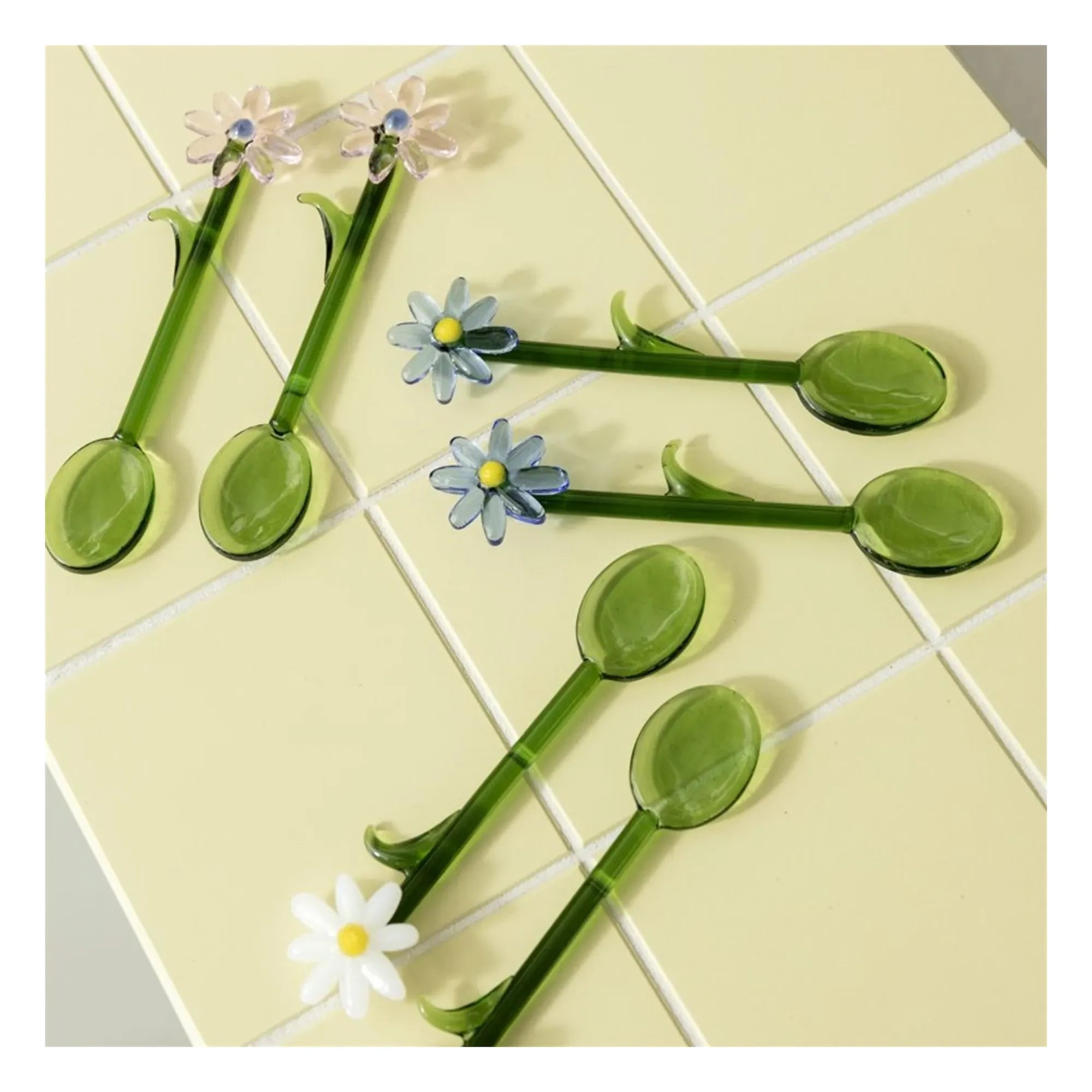 &Klevering - Cucharas Flora - Set de 2 | Blanco