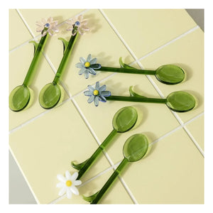 &Klevering - Cucharas Flora - Set de 2 | Blanco