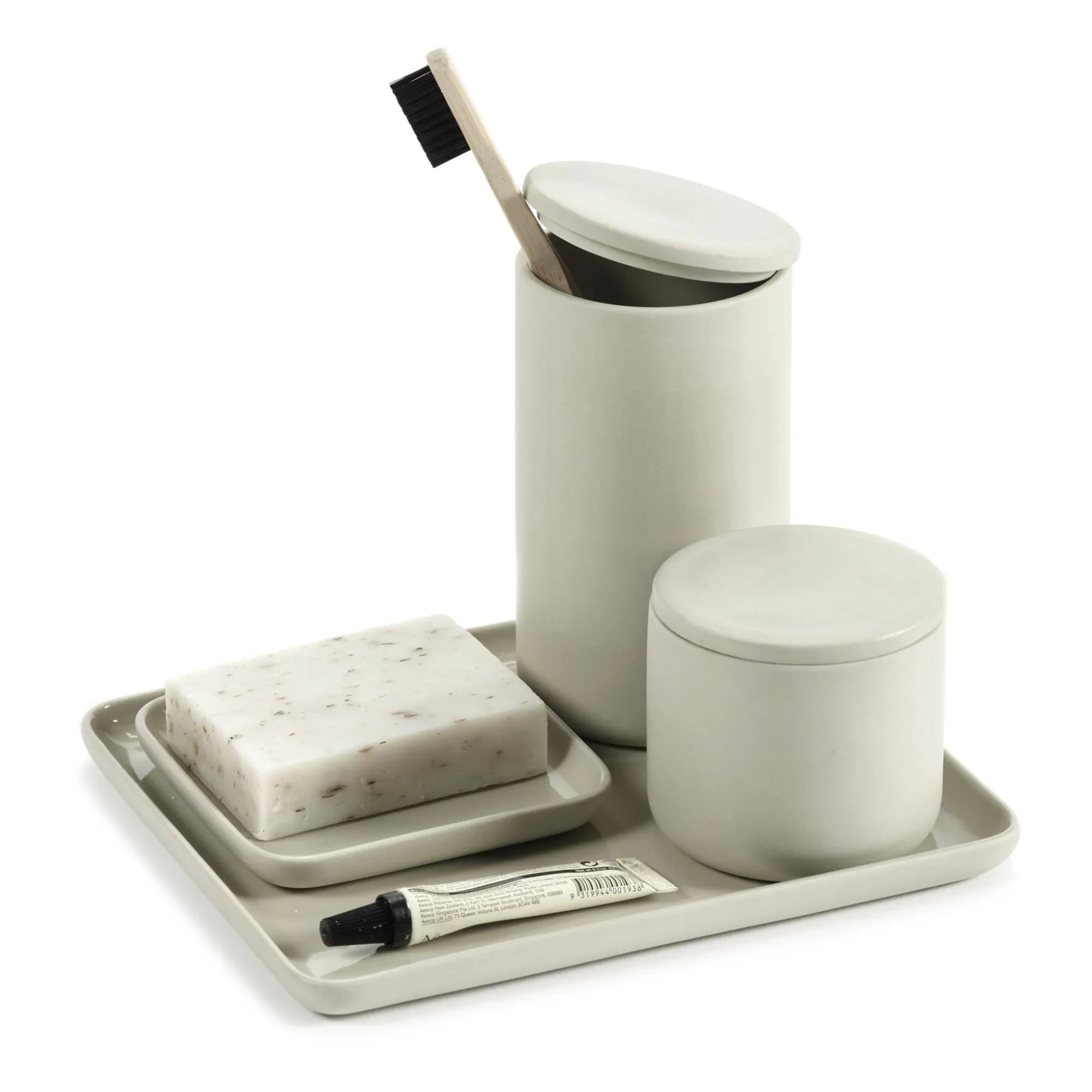 Serax - Caja redonda con tapa | Beige