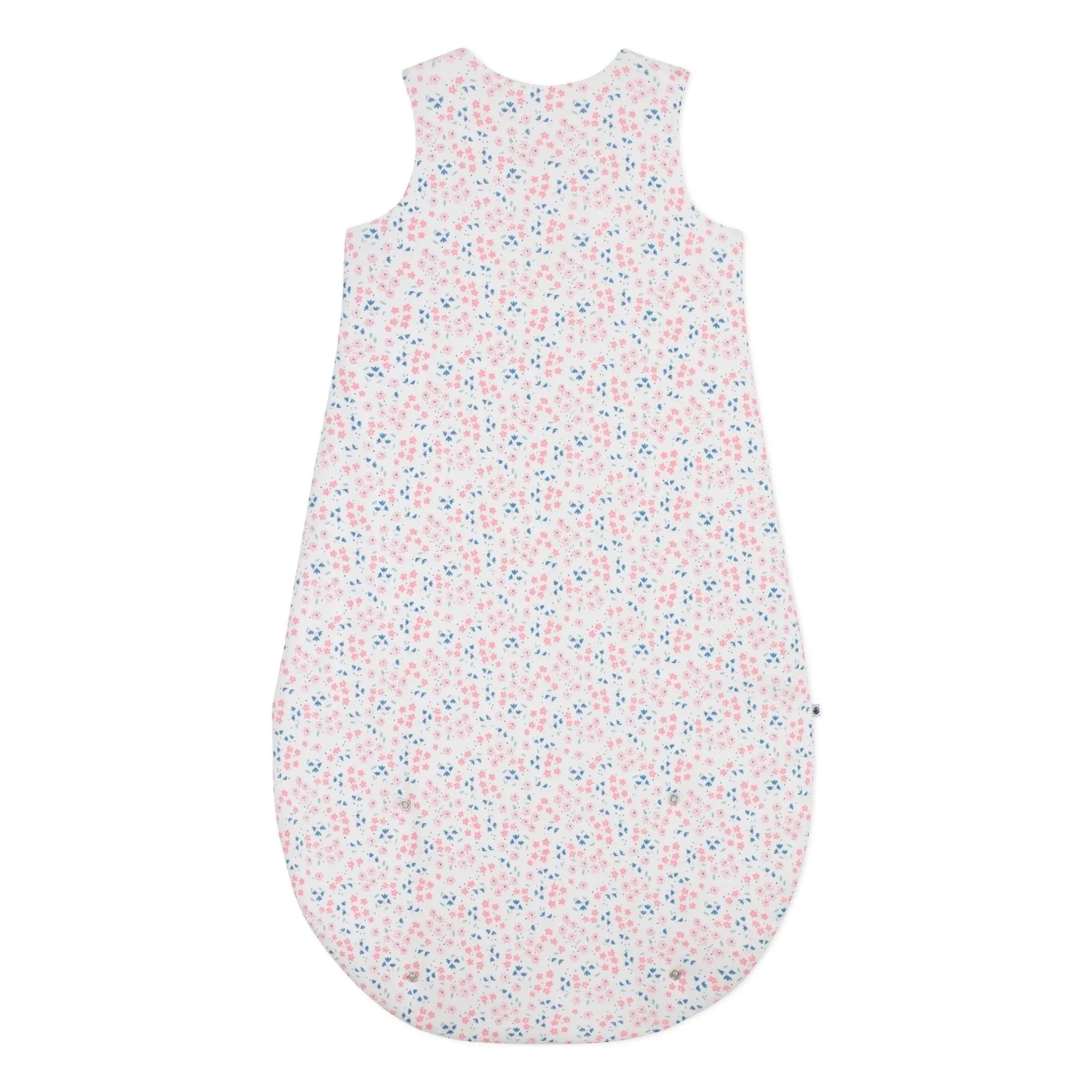 Petit Bateau - Saco de dormir de algodón orgánico Fleurie | Blanco
