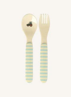 Rice - Conjunto de Mesa ABC Melamina | Azul Claro