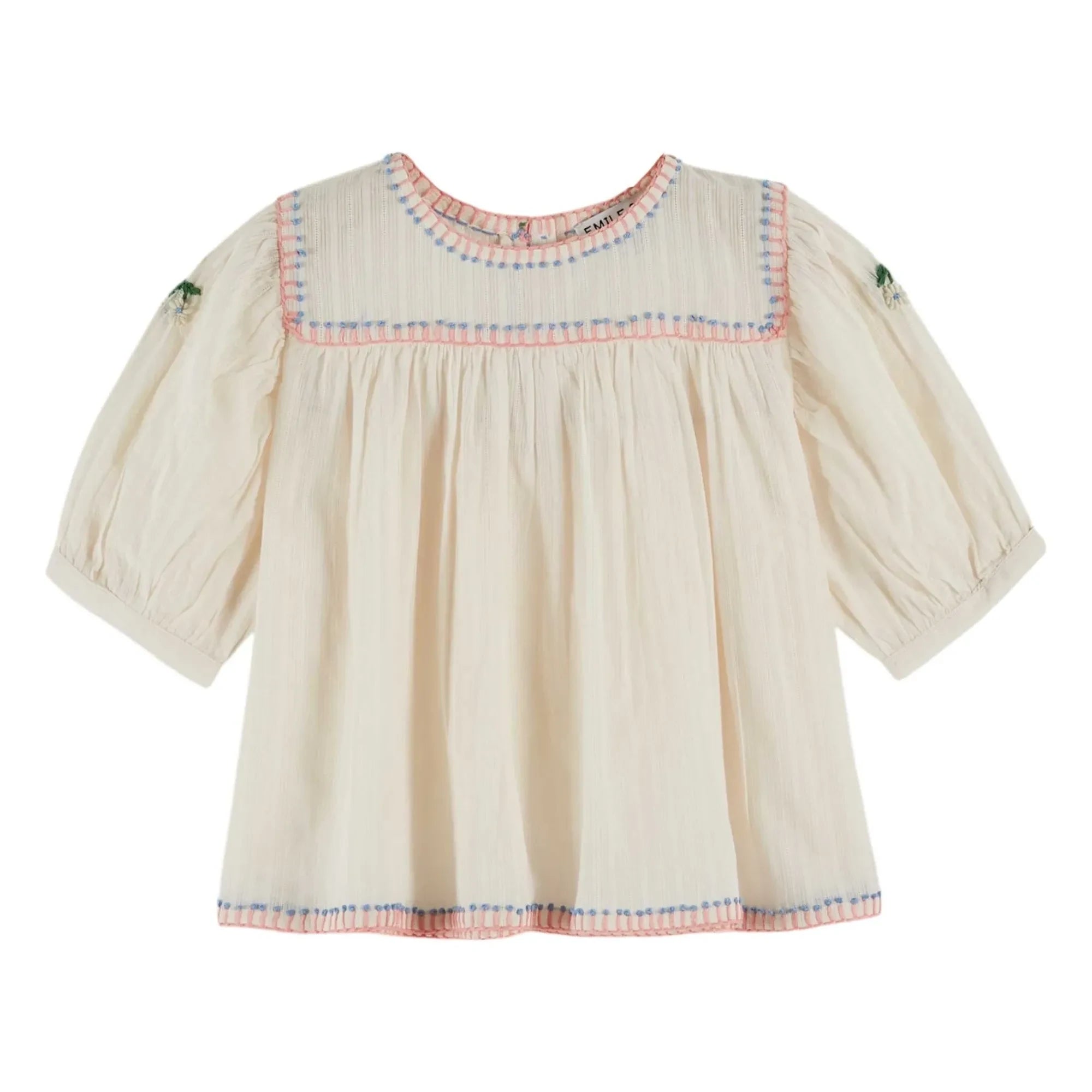 Emile et Ida - Blusa bordada | Crema