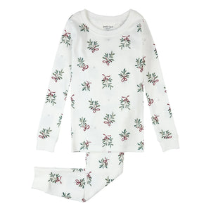 Petit Lem - Pijama de algodón orgánico con muérdago | Blanco