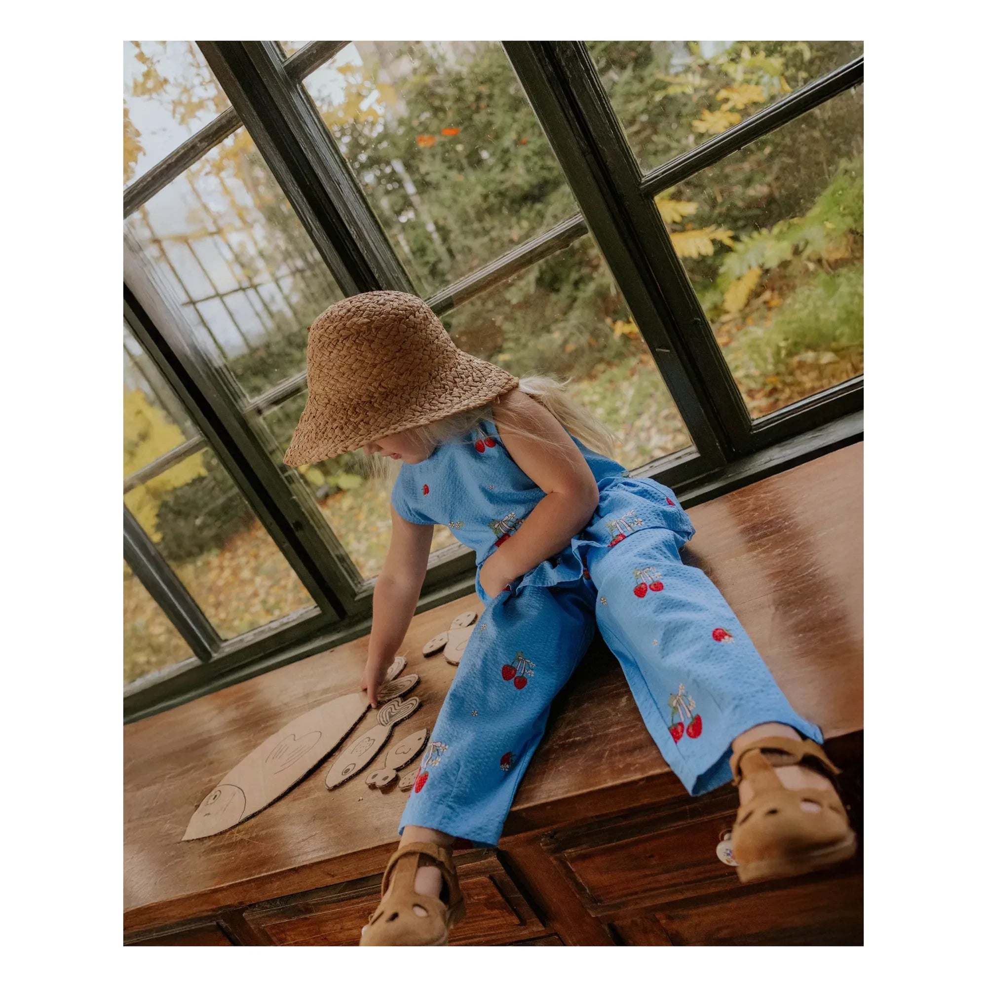 Fliink - Pantalón Manzana Fresa | Azul celeste