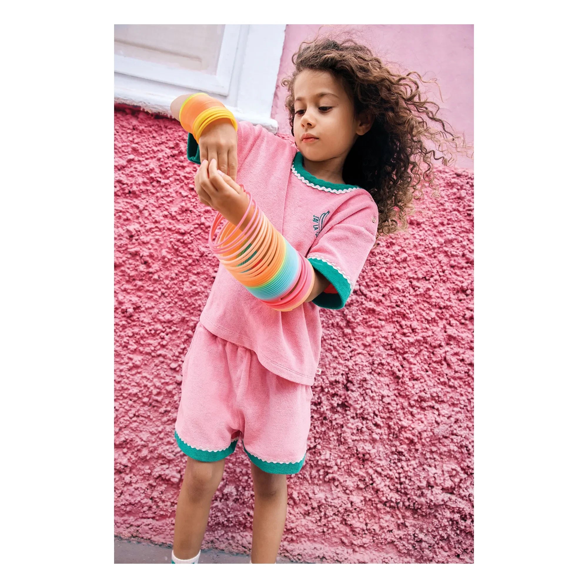 Bonton - Livi Short de toalla | Rosa caramelo