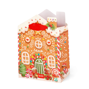 Legami - Bolsa de Regalo de Navidad Casa de Pan de Jengibre - Pequeña