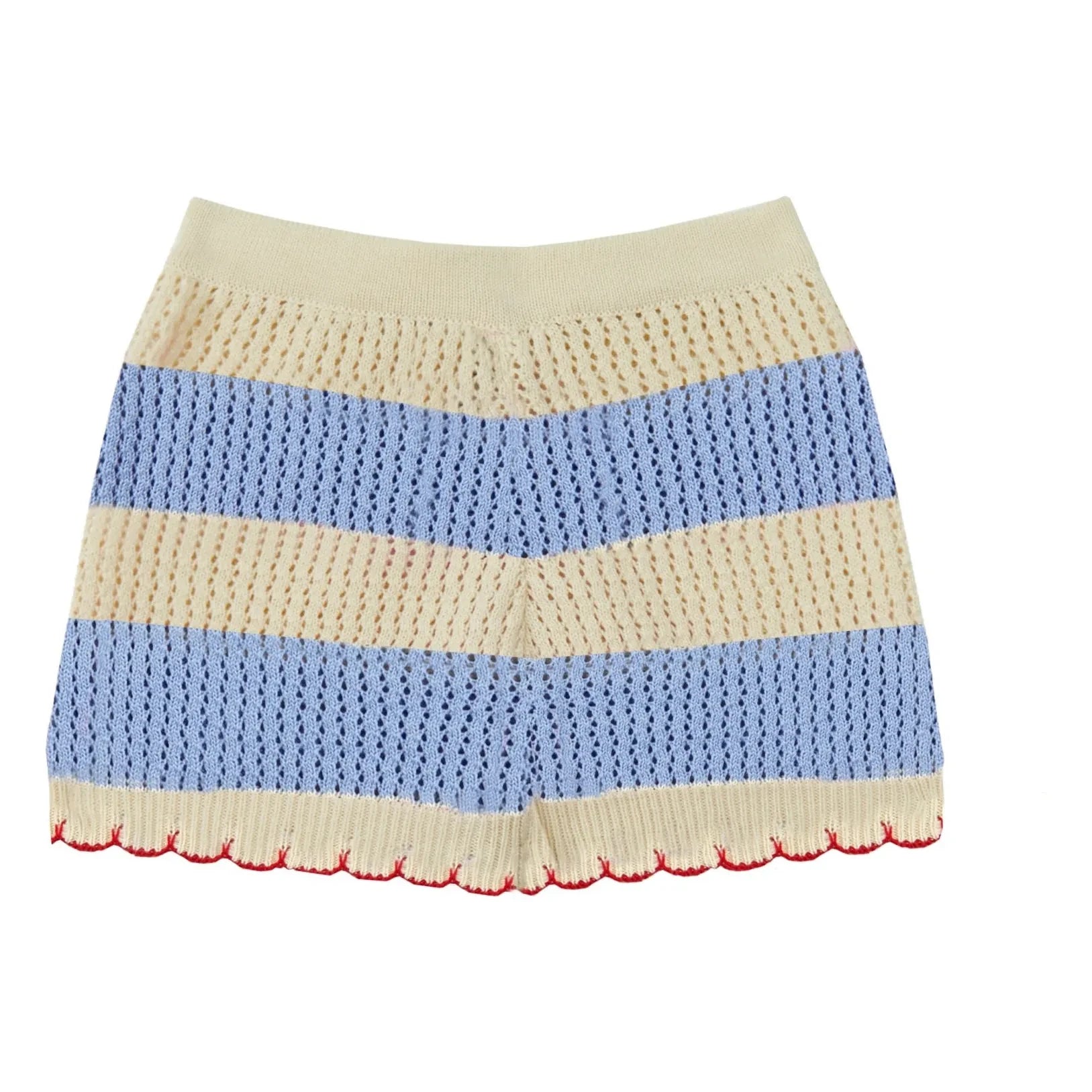 Mipounet - Shorts de ganchillo de Vita de rayas | Azul
