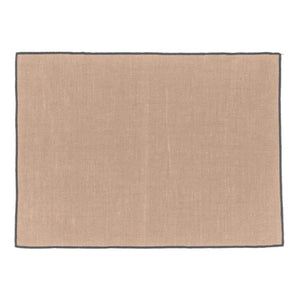Haomy - Sábana bajera de lino lavado efecto Borgo | Rosa beige