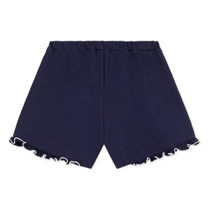 Petit Bateau - Pantalón corto con volantes | Azul noche