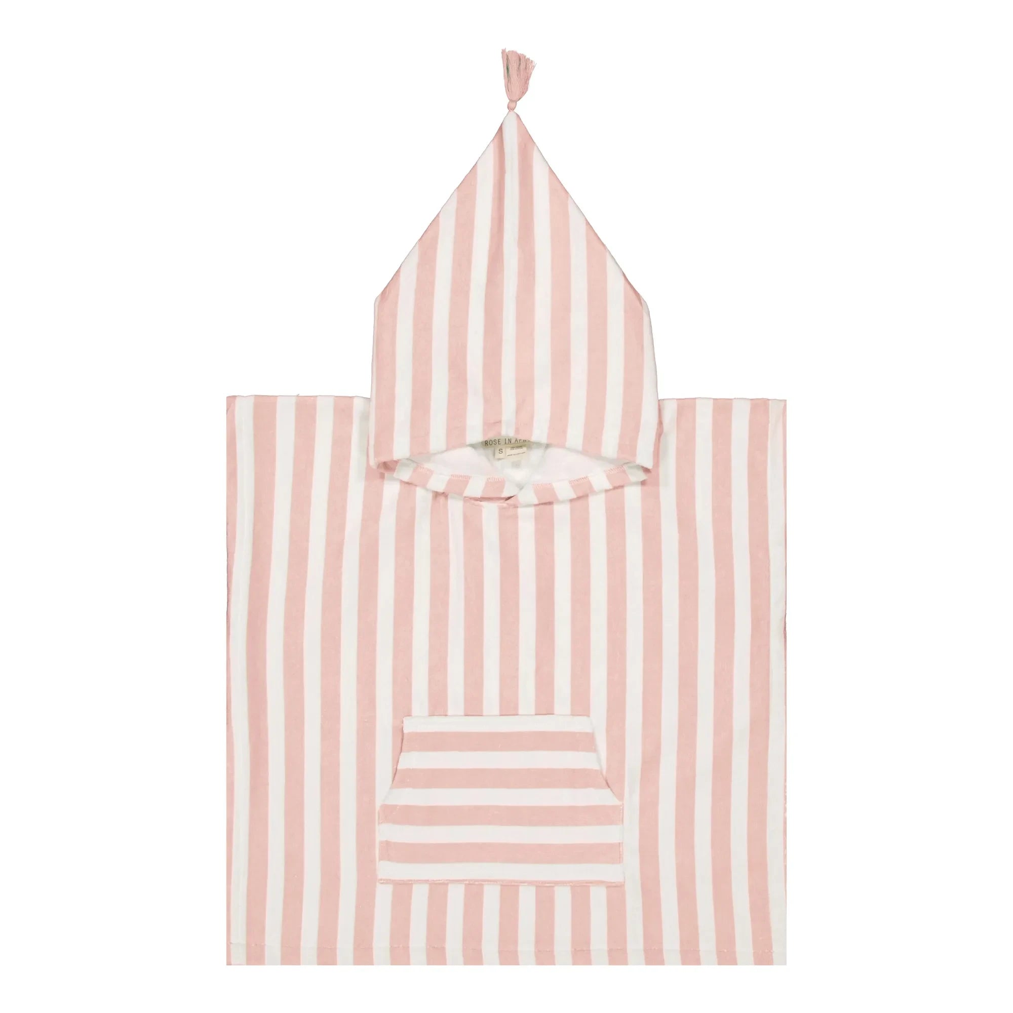 Rose in April - Poncho de baño a rayas Suzon | Rosa claro