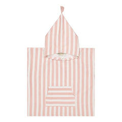 Rose in April - Poncho de baño a rayas Suzon | Rosa claro