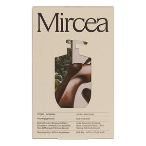 Mircea - Gel de ducha de cedro y romero, recambio - 400 ml