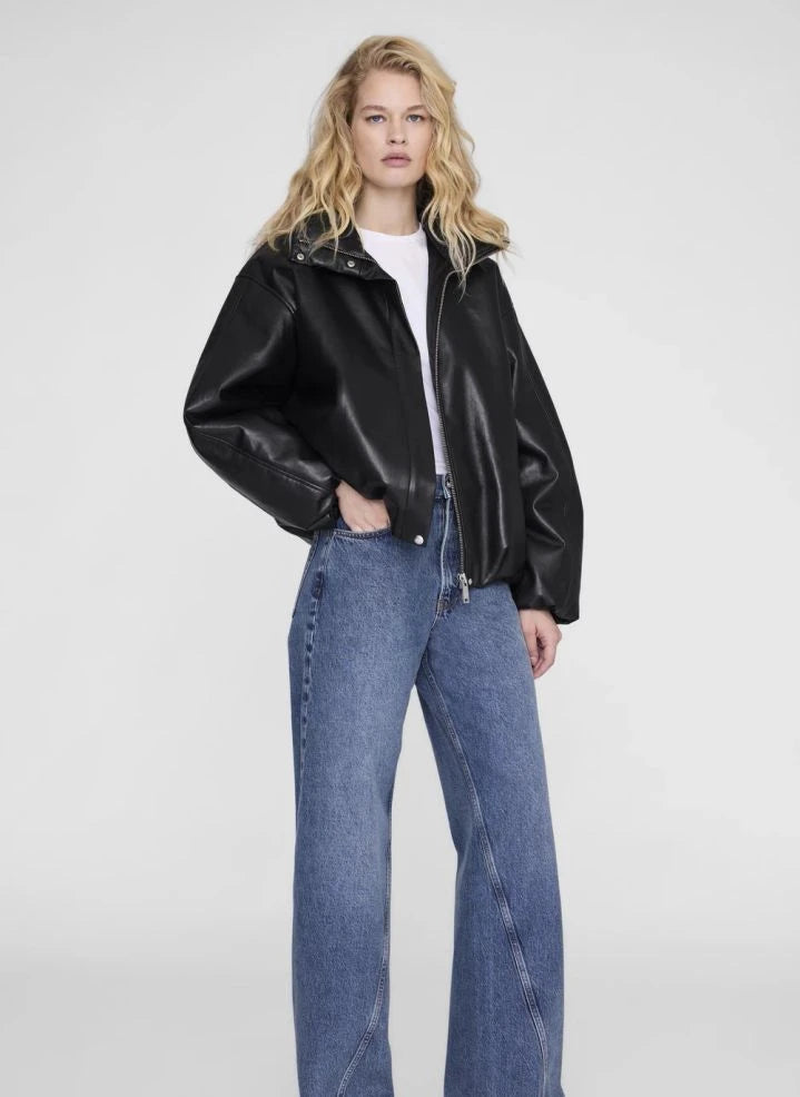 Anine Bing - Cyrus Chaqueta de Cuero | Negra