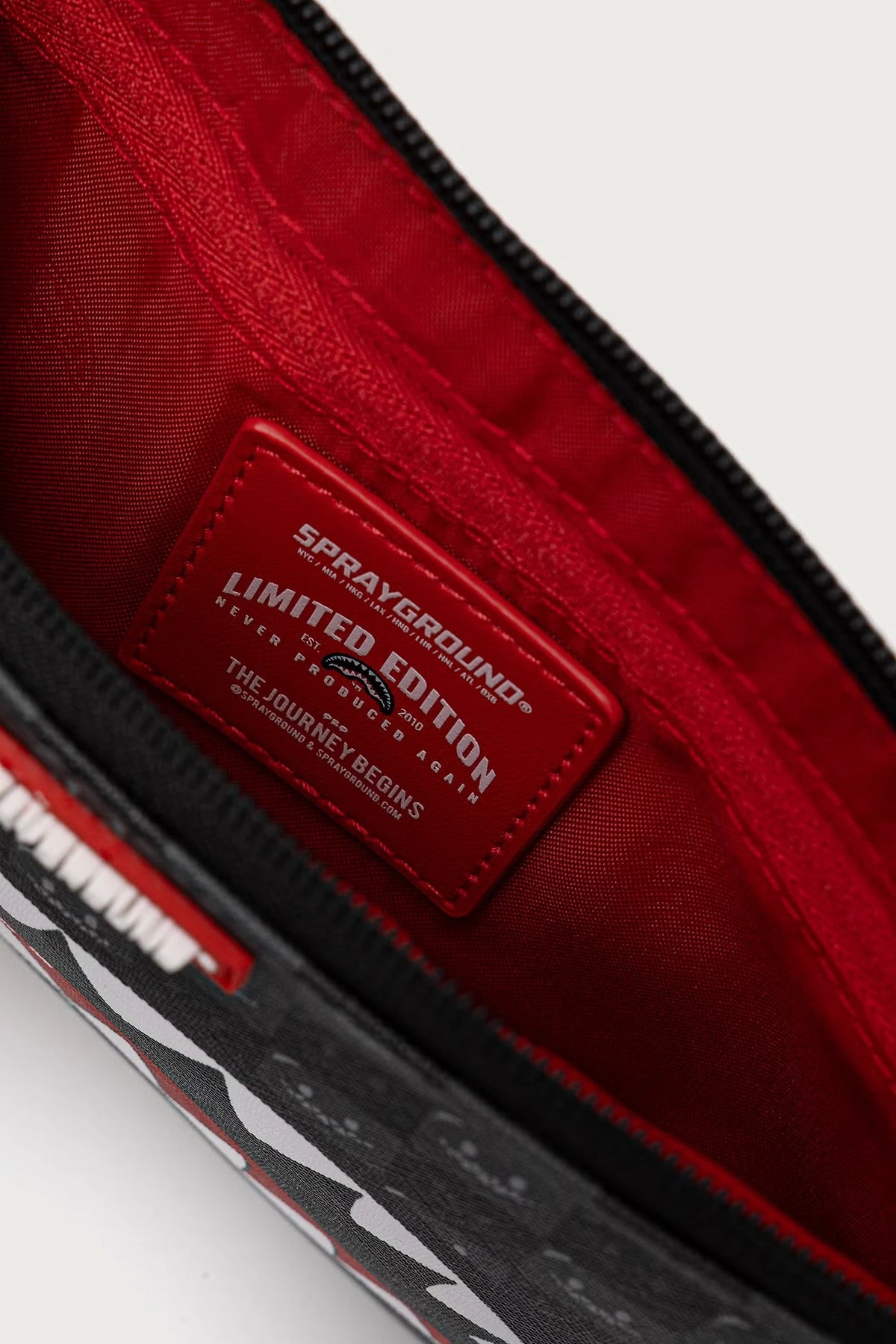 Sprayground - Bolsa de Hombro Negra con Tiburones en París 910B9318NSZ