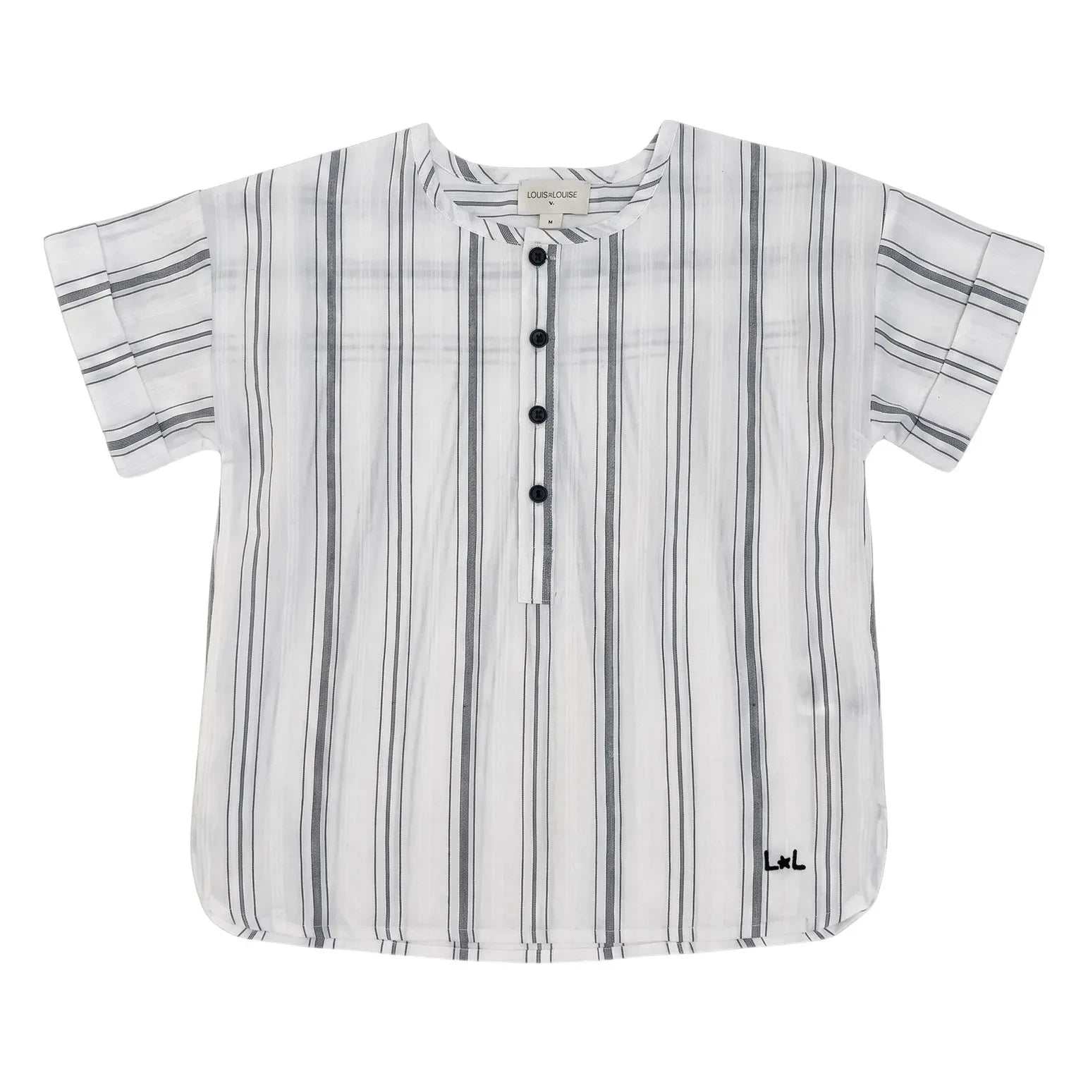 Louis Louise - Saul Çizgili Kurta | Siyah