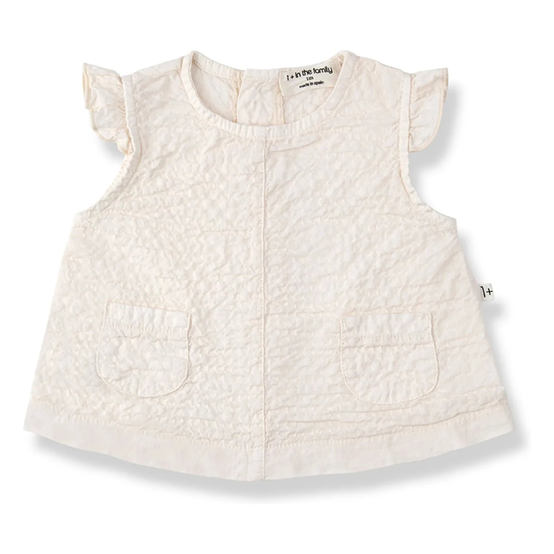 1+ in the family - Conjunto de blusa y braguita Apolonia Seersucker | Crudo
