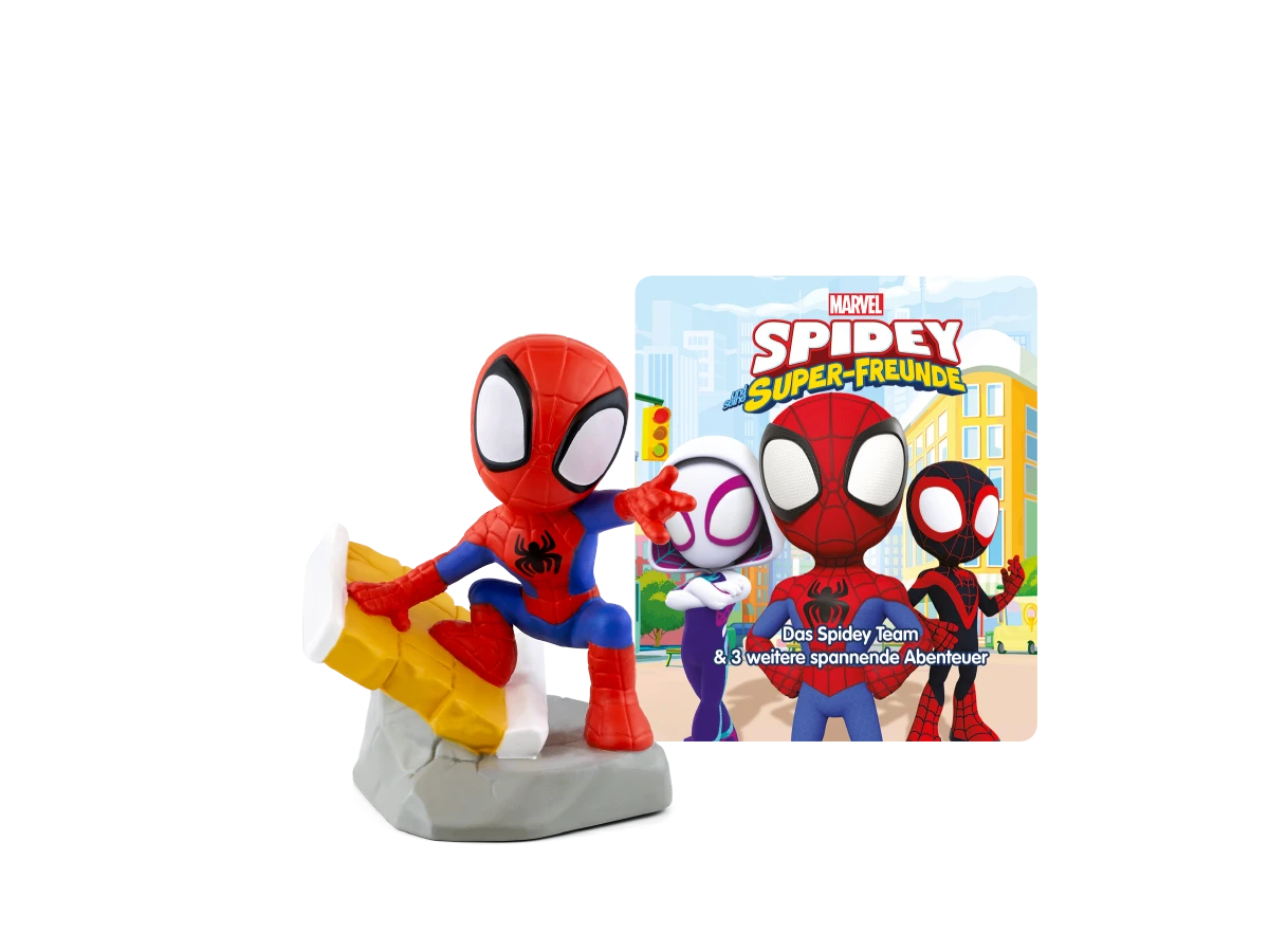 Tonies - Alemán Spidey y sus Super Amigos - El equipo de Spidey y 3 emocionantes aventuras más - Marvel Spidey y sus Amigos Asombrosos