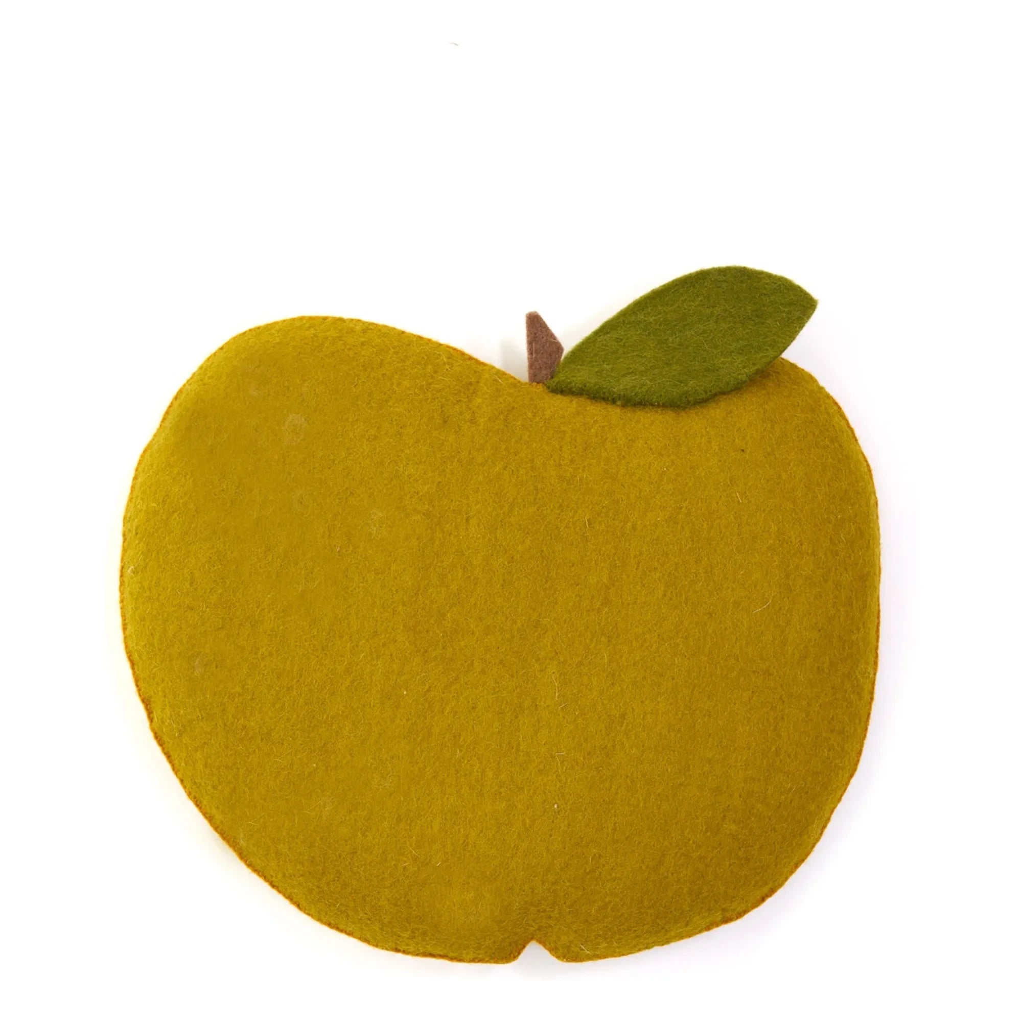 Muskhane - Cojín de fieltro con forma de manzana | Verde pistacho