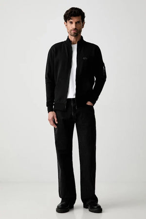 Sudadera de algodón con cremallera DTM Mid para hombre Alpha Industries