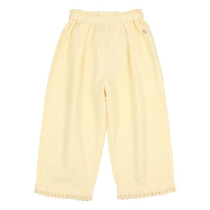 Búho - Pantalón de encaje de algodón orgánico | Amarillo