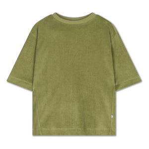 Repose AMS - Camiseta de algodón orgánico con toalla | Caqui
