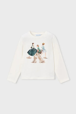 Blusa de manga larga Mayoral de algodón y elastano para niños