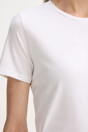Camiseta básica de mujer MM by Max Mara de algodón y elastano MULINO