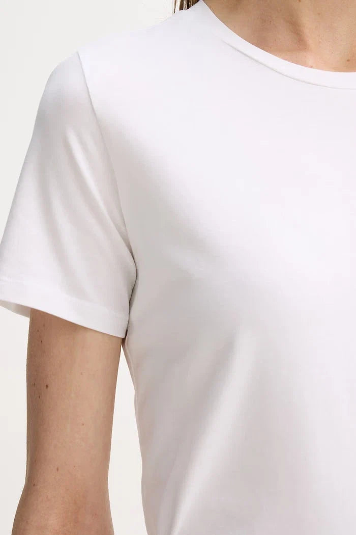 Camiseta básica de mujer MM by Max Mara de algodón y elastano MULINO