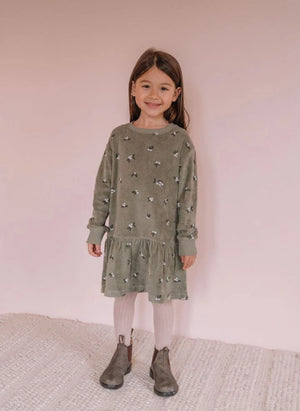Studio Bohème - Chicas Gui Vestido de Terciopelo de Algodón Orgánico