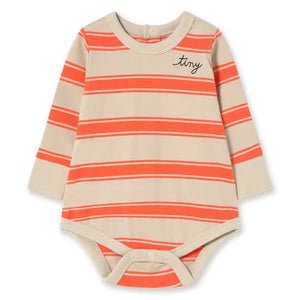 Tinycottons - Body de algodón orgánico a rayas | Rojo