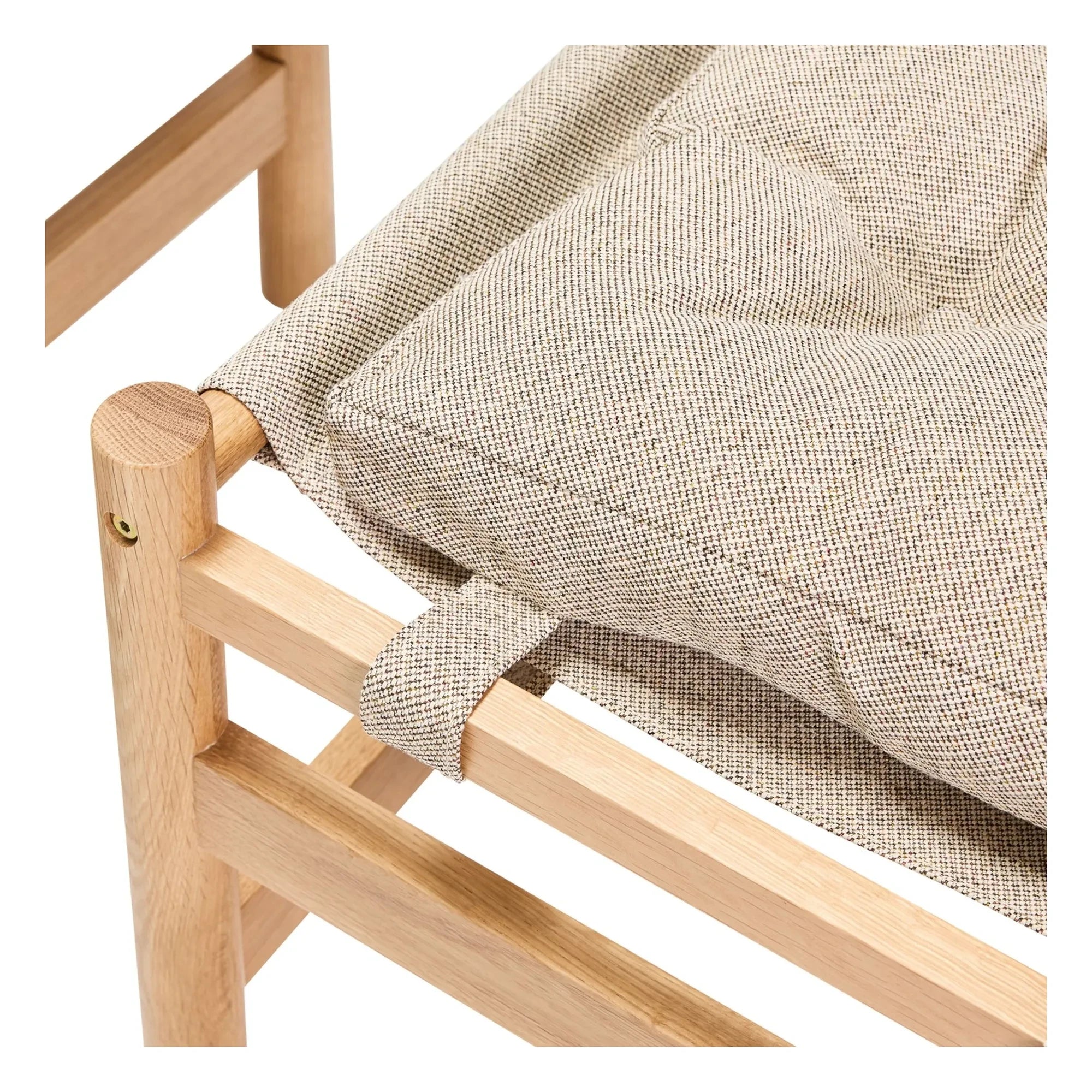 Hübsch - Sillón y reposapiés Heritage | Beige