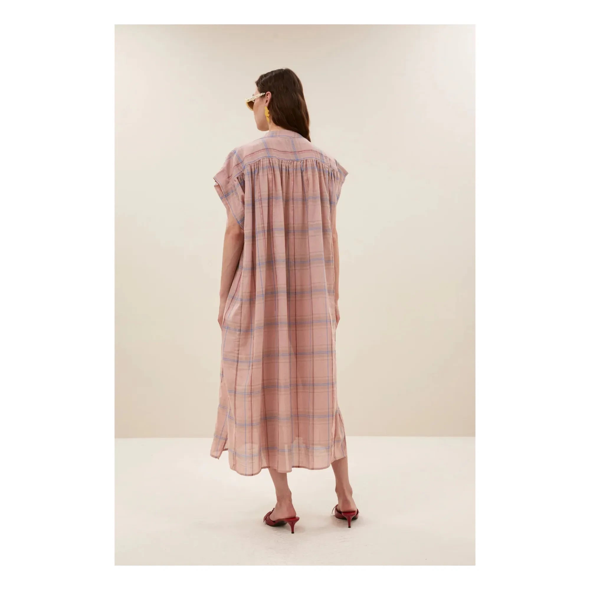 By Bar - Vestido de algodón orgánico Bodin | Rosa Claro