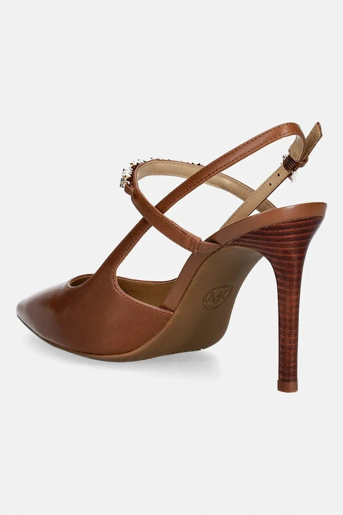 MICHAEL Michael Kors Dina Flex High Sling Pump Zapatos de tacón fino de cuero