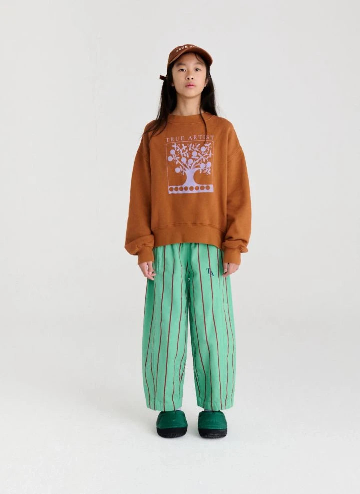 True Artist - Ex Libris organik pamuklu sweatshirt | Kahverengi