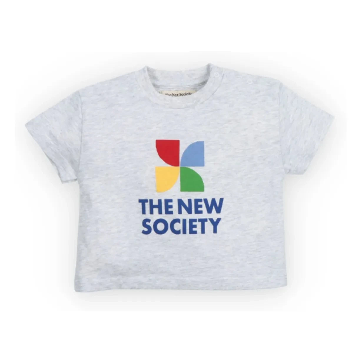 the new society - Camiseta con logo de bebé | Gris jaspeado