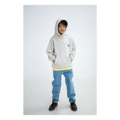 Repose AMS - Sudadera con capucha de algodón orgánico con logo | Gris jaspeado