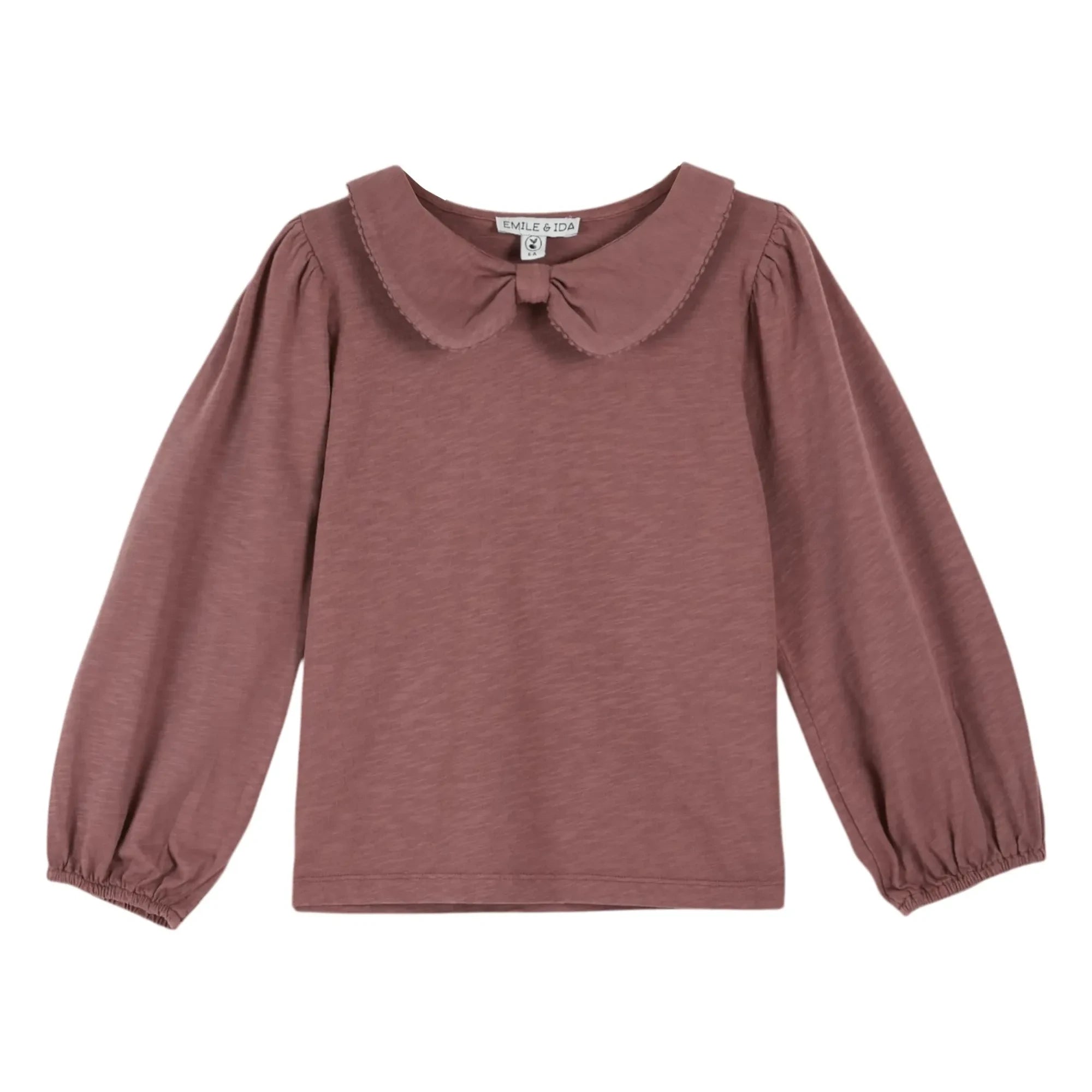 Emile et Ida - Camiseta Picote de algodón orgánico | Morado oscuro