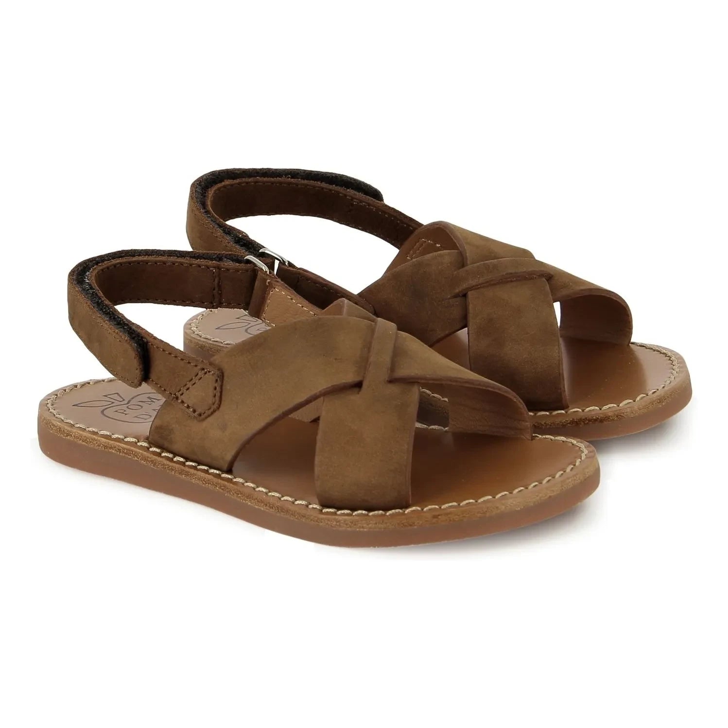 Pom d'Api - Sandalias Beach-Stitch Crossover | Marrón