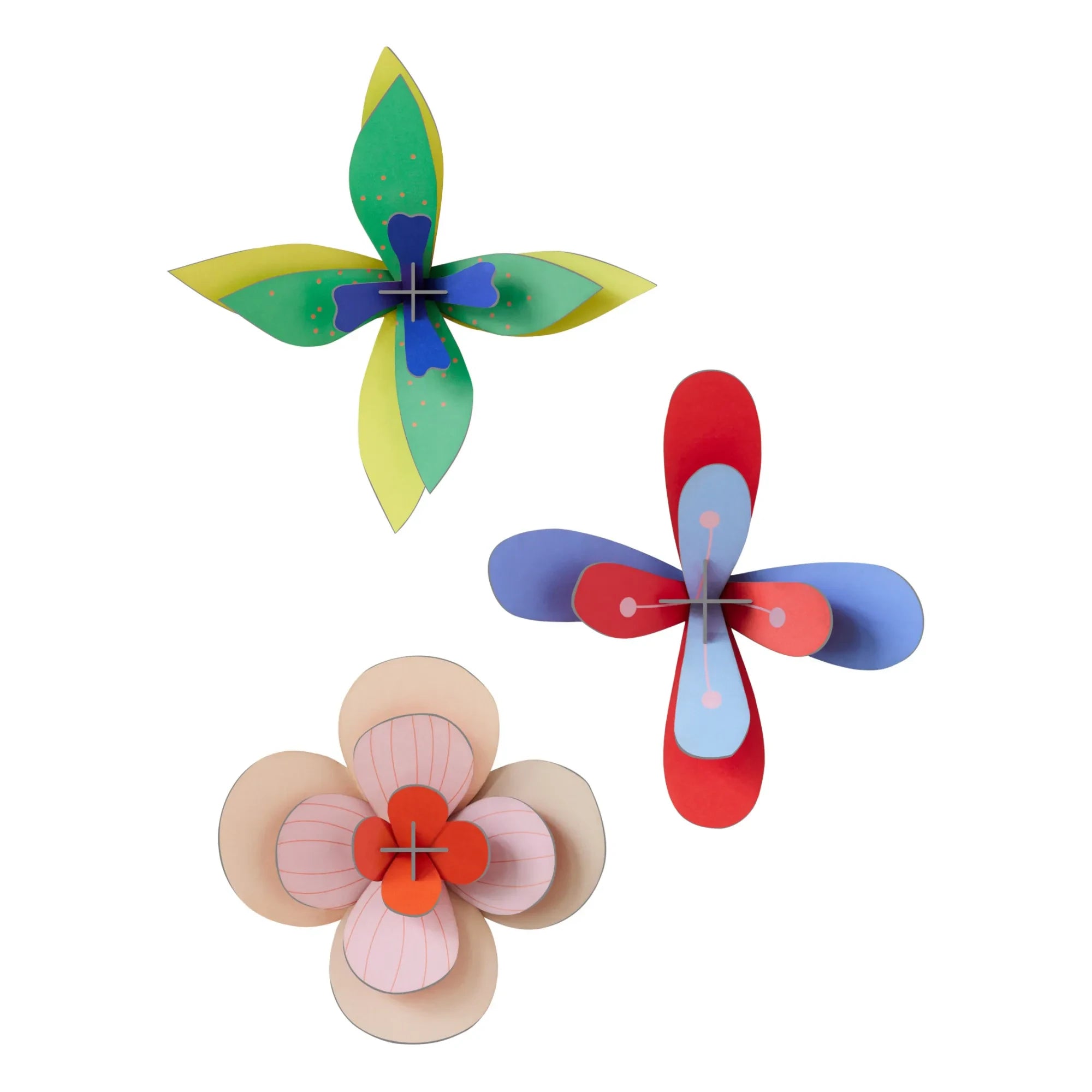 Studio Roof - Decoración de pared de flor de almizcle - Set de 3