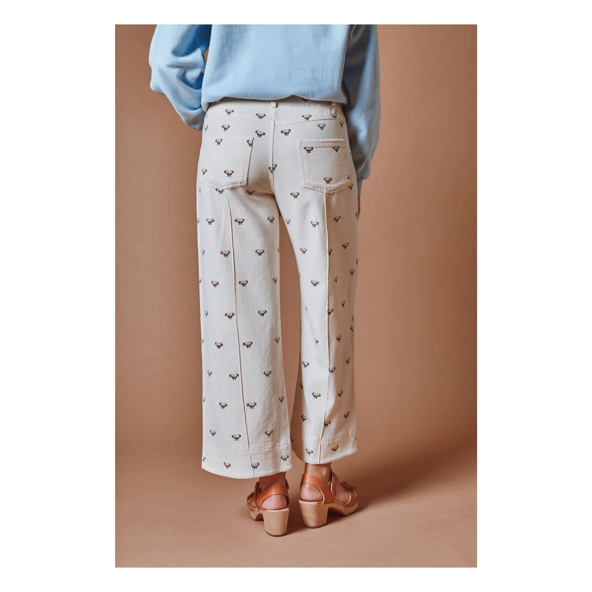 Emile et Ida - Pantalones de algodón con fresas | Crema