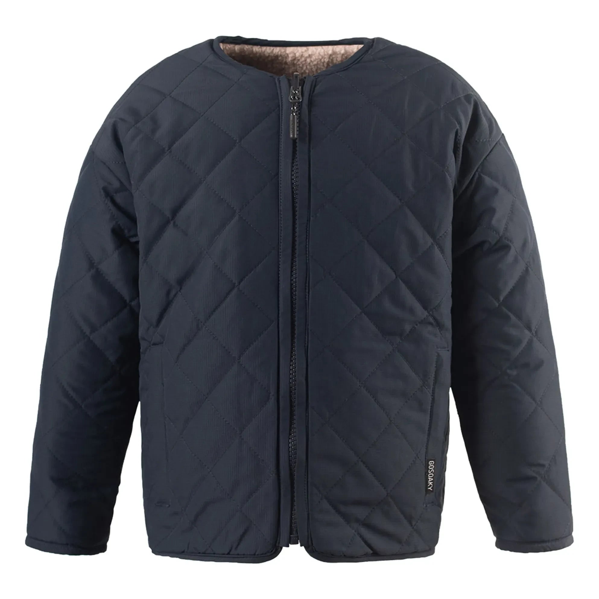 Gosoaky - Chaqueta sherpa de doble cara Leona dormida | Beige