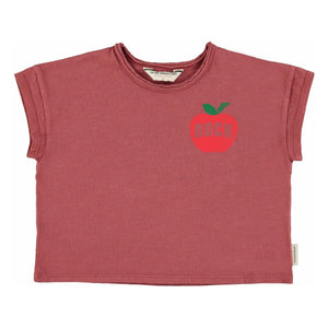 Piupiuchick - Apple Tişört | Toz Pembe