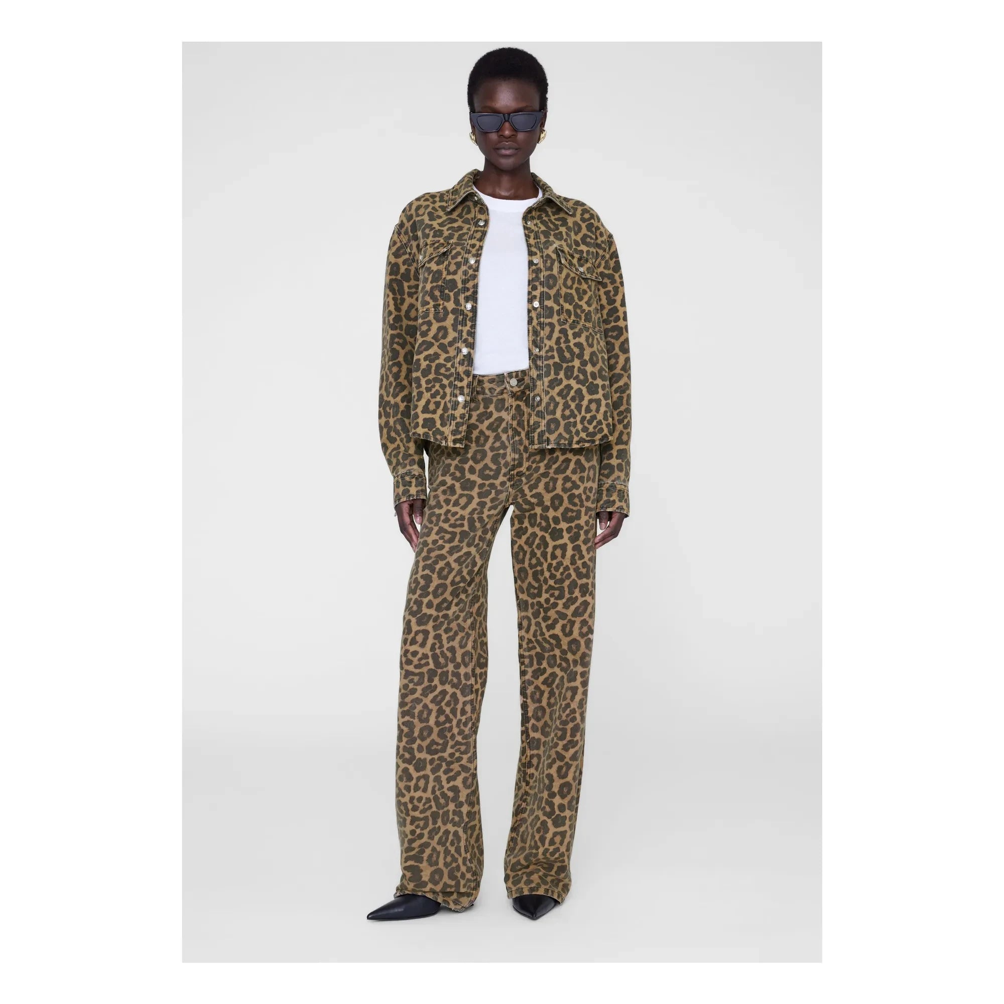 Anine Bing - Camisa Paxton Leopard | Marrón