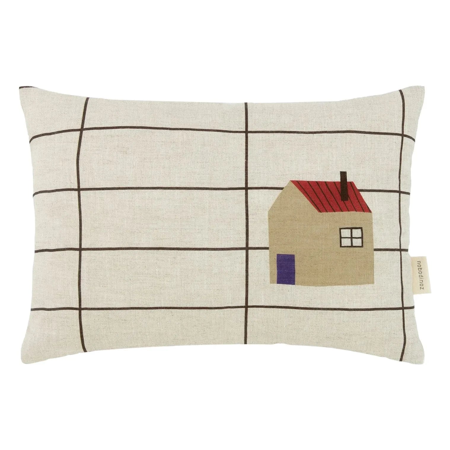 Nobodinoz - Cojín rectangular Maison Vibes - Lino francés | Crudo