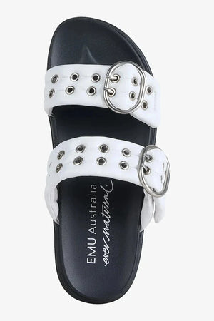 Chanclas planas de cuero para mujer Emu Australia Bondi Buckle 2.0